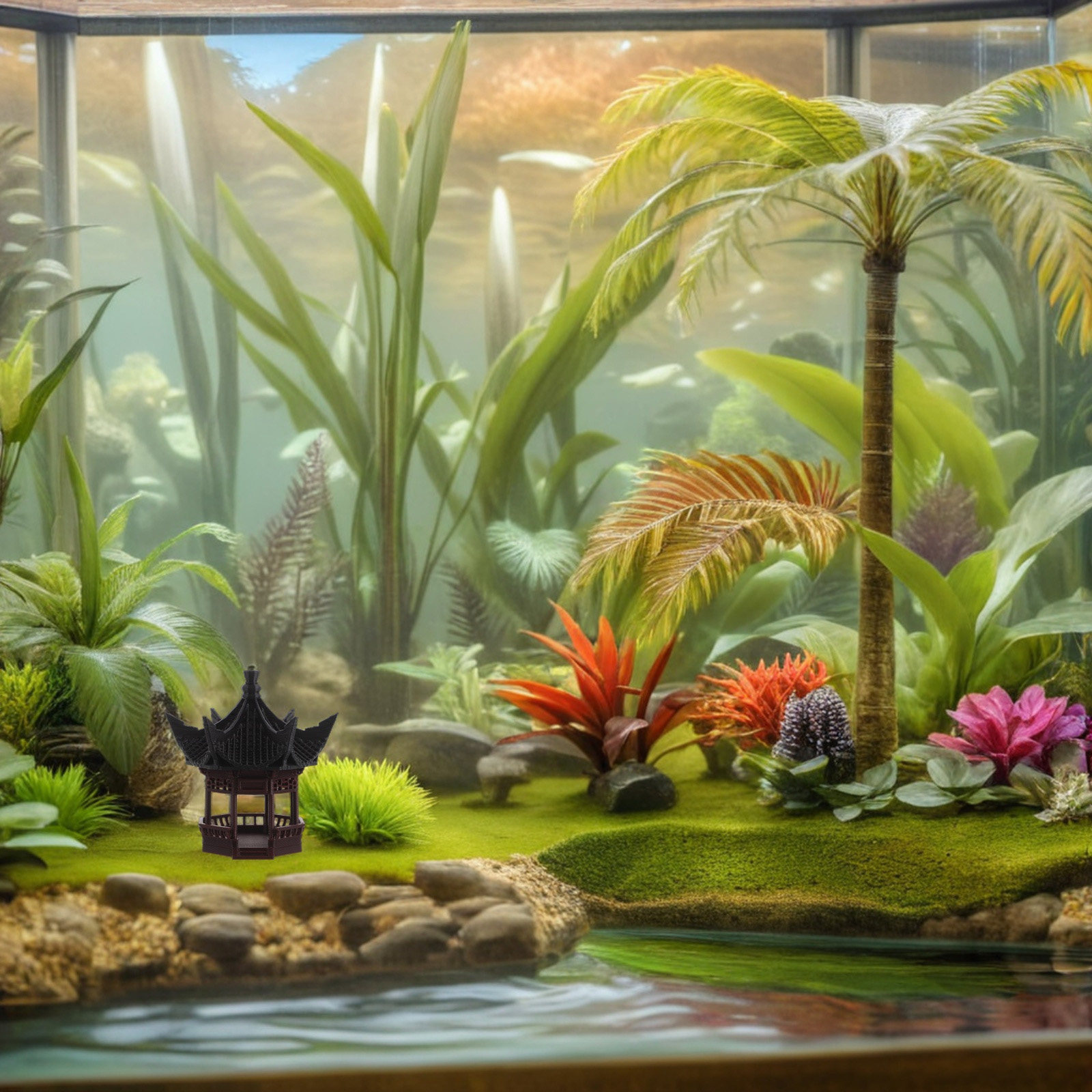 Bonsai Garden Landscape Design - Mini Pagode Decorativo para Paisagismo: Design
