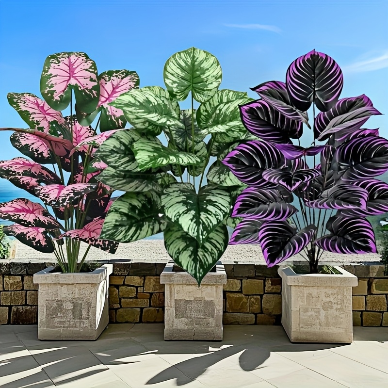 Bonsai Garden Ideas - Conjunto de plantas verdes artificiais grandes,