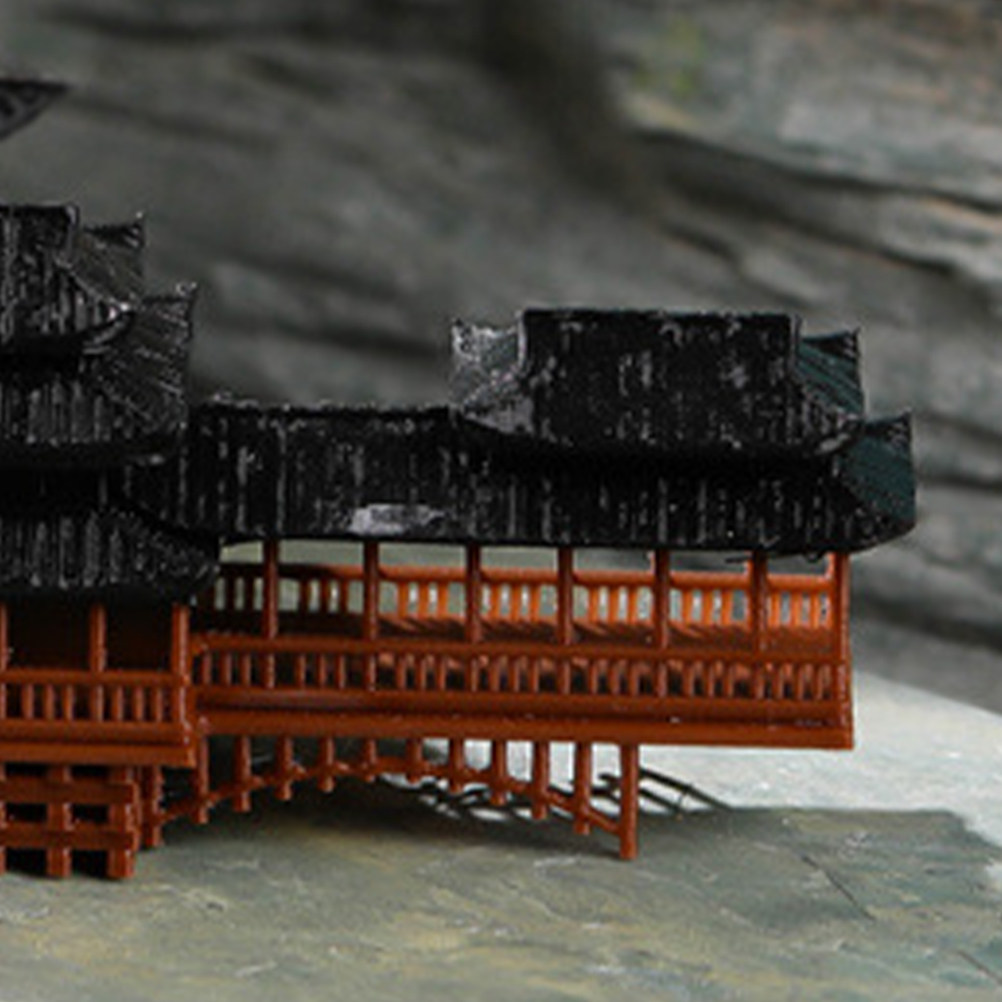 Bonsai Garden Landscape Design - 2 Peças Mini Ornamento de Ponte,