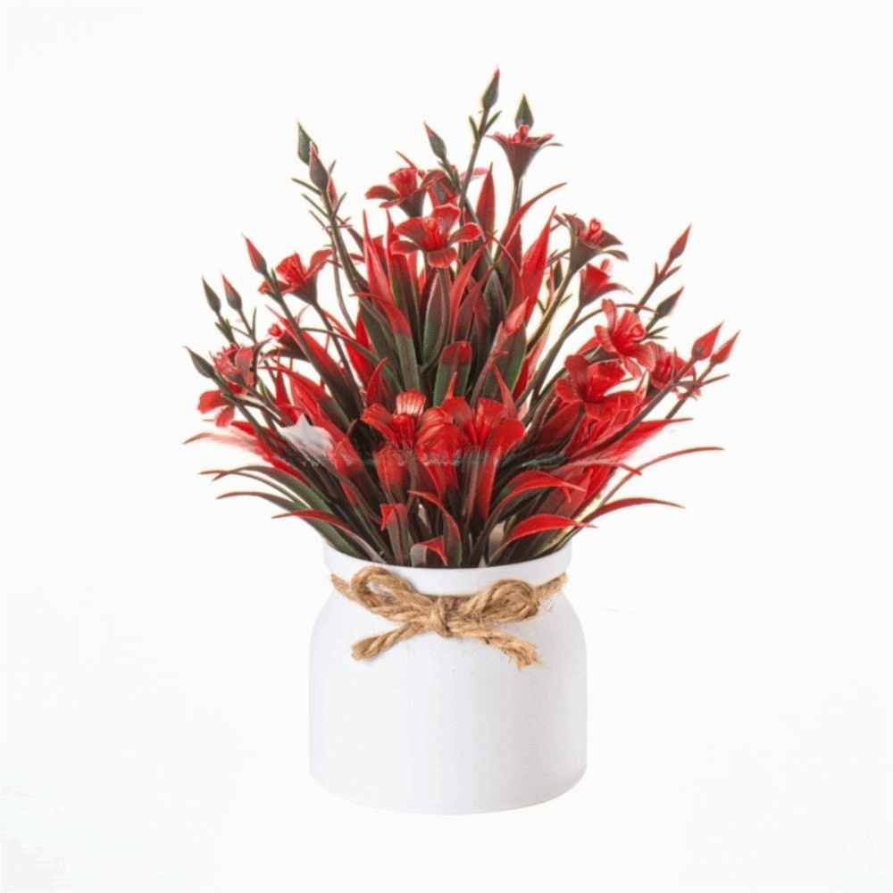 Bonsai Garden Table - Novas flores falsas em vaso evergreen