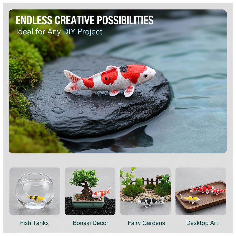 Bonsai Koi Garden - Mini Figuras de Peixe Koi em