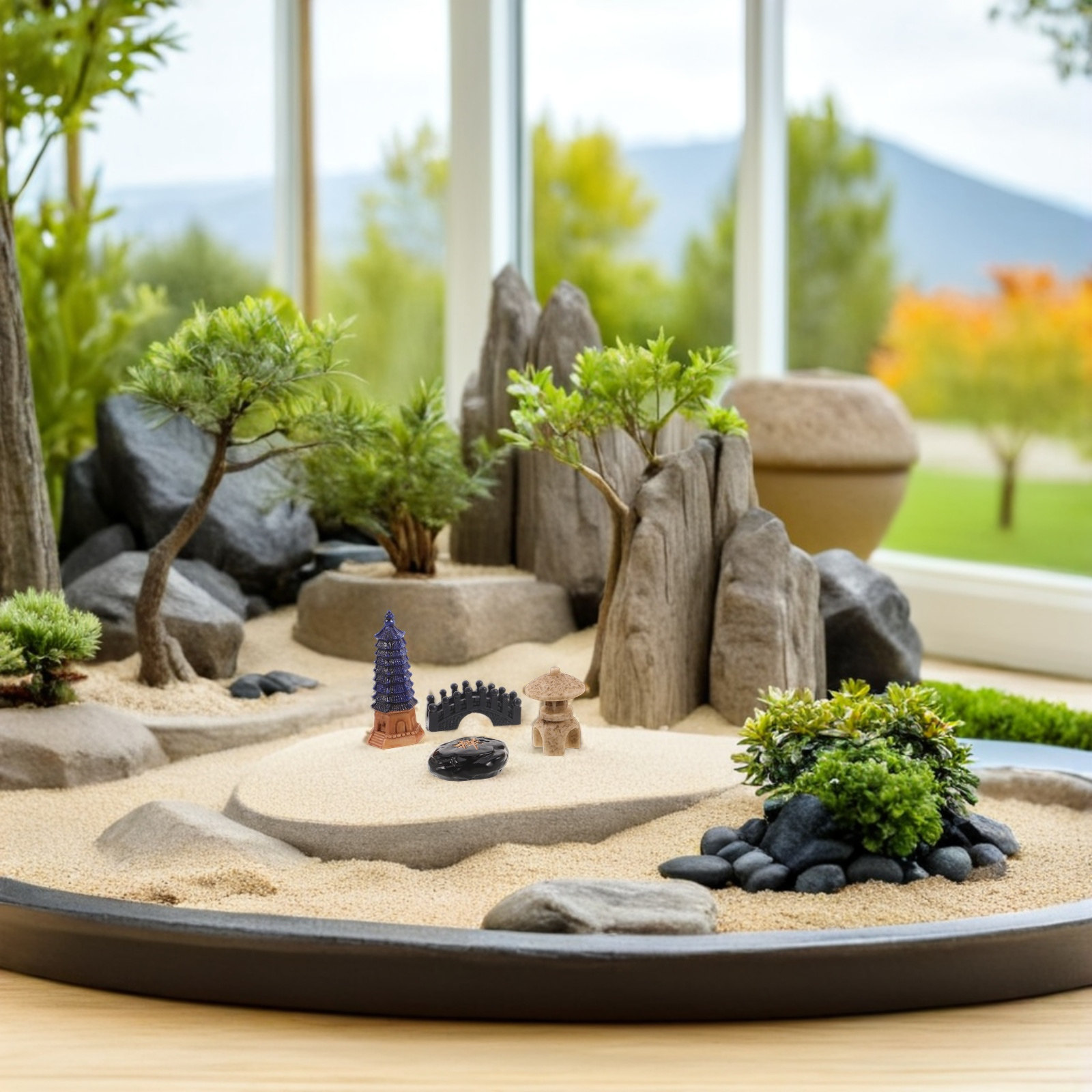 Conjunto de 4 Peças de Estátua - Bonsai Garden Desk avaliação e preço