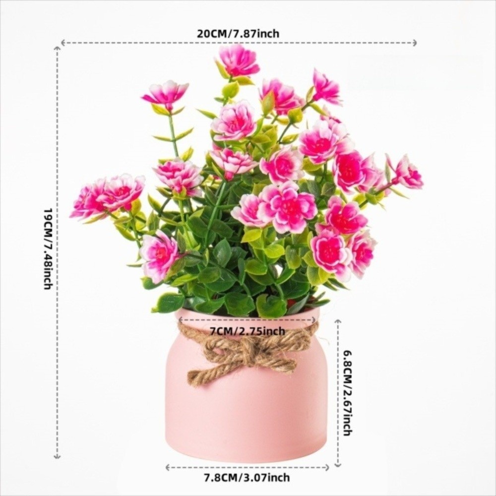 Novas flores falsas em vaso ev - Bonsai Garden Table avaliação e preço
