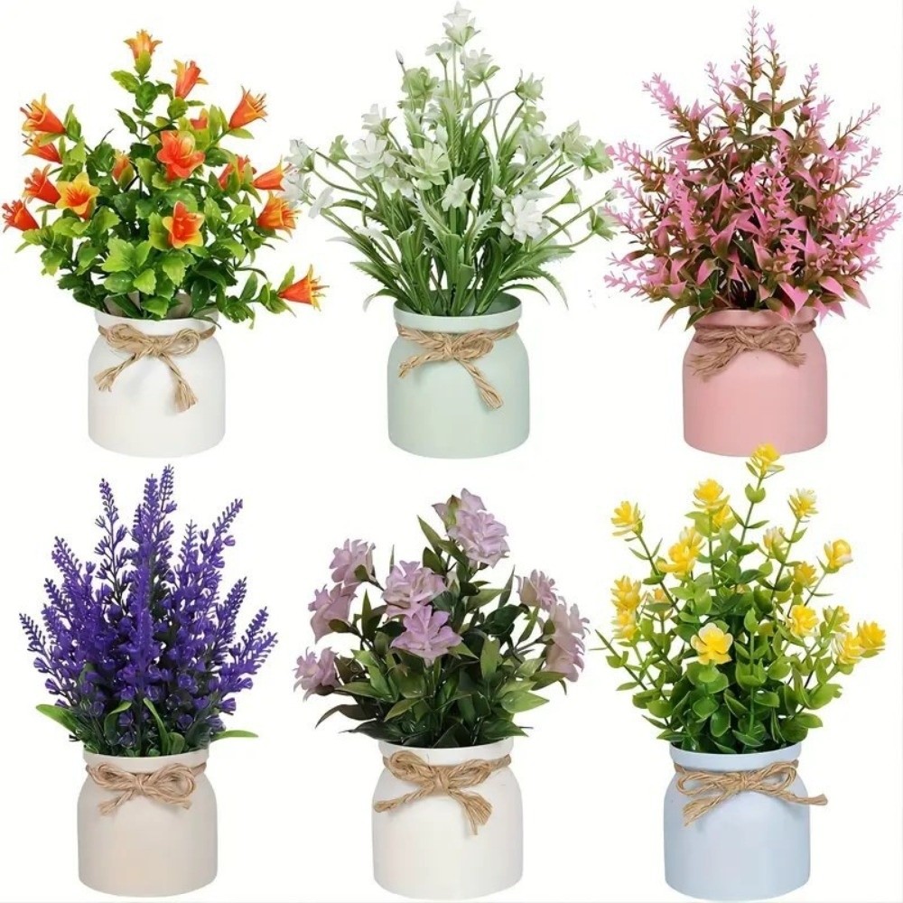 Novas flores falsas em vaso ev - Bonsai Garden Table avaliação e preço