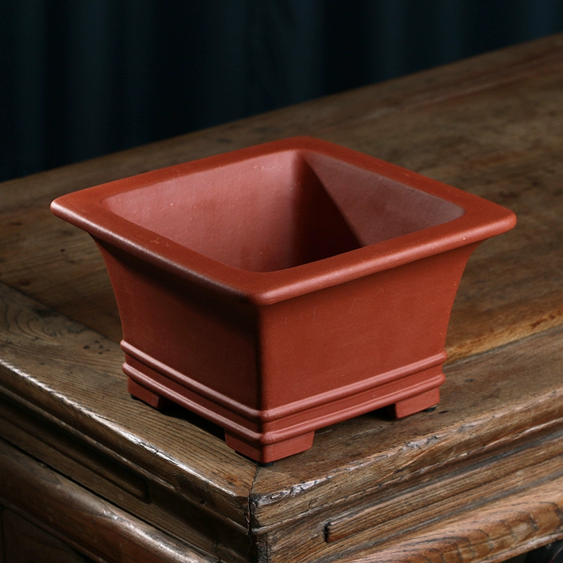 Pruple Sand Square Bonsai Pot, - Bonsai Garden Desk avaliação e preço